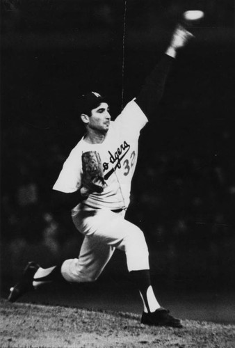 Sandy Koufax just pitched the ball