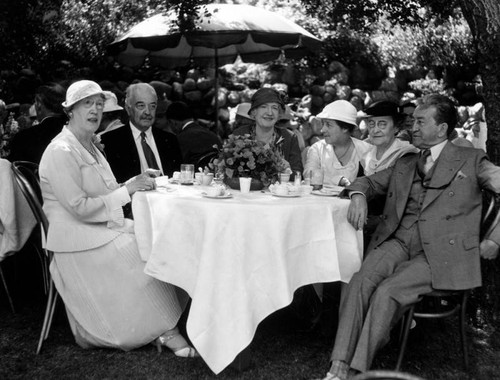 Pasadena group sitting at table