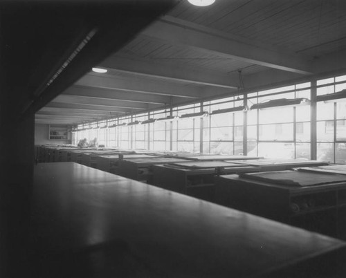 Room full of drafting tables