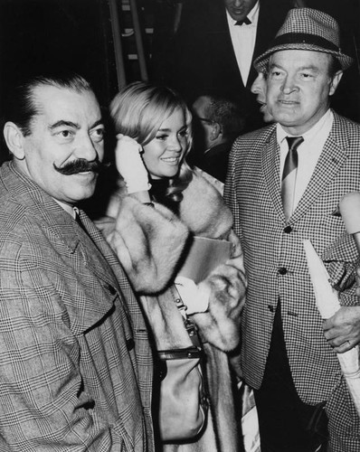 Bob Hope, Jerry Colonna and Tuesday Weld return from overseas tour