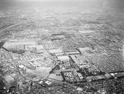 Gardendale Street, Garfield Avenue, Imperial Highway and Paramount Boulevard, looking northeast