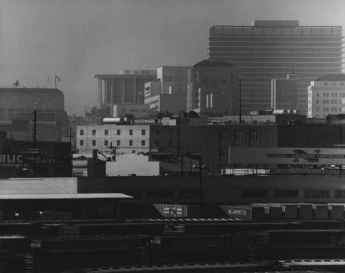 Industrial buildings, east of 1st Street