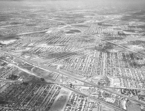 Downey Manor housing development, looking northwest