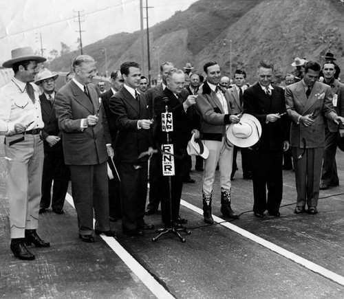 Opening day ceremonies at Cahuenga Pass