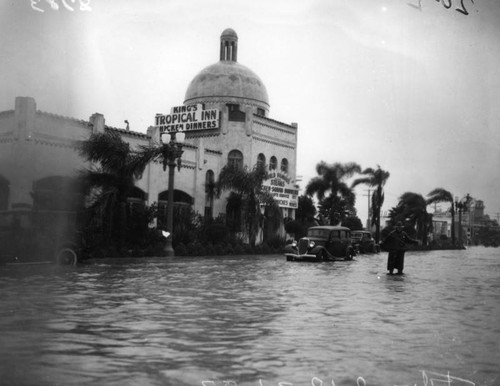 Flood near King's Tropical Inn restaurant