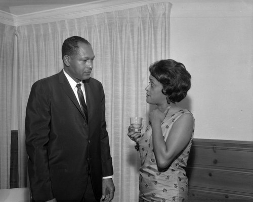 Tom Bradley at private party for Marie Johns