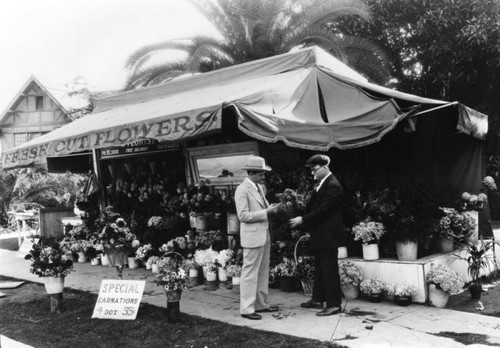 West Adams flower stand, view 2