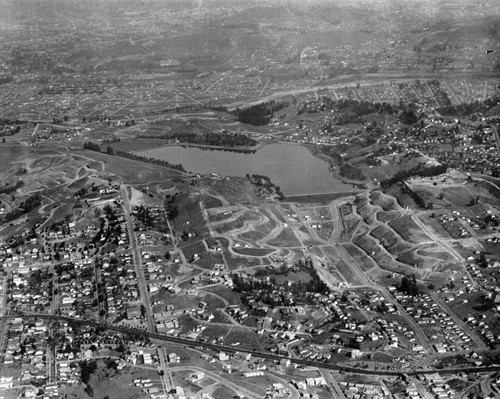 Silver Lake Reservoir, aerial