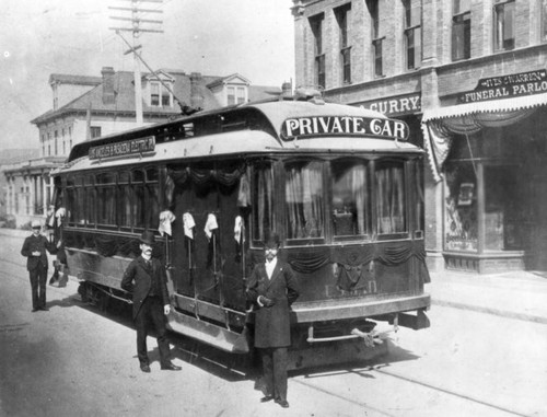 Private funeral streetcar