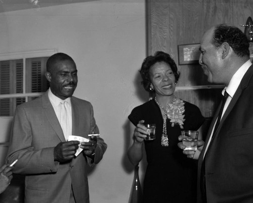 Tom Bradley at private party for Marie Johns