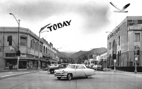 Looking southeast from Foothill Blvd. and Azusa