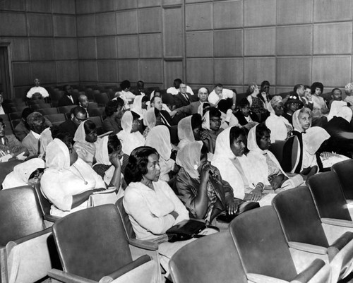 Women spectator's at Black Muslim trial