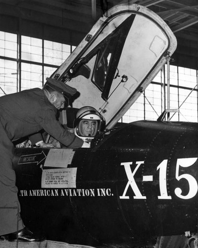 Air Force Surgeon General checks X-15