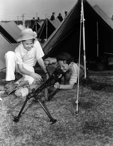 Kids at military camp