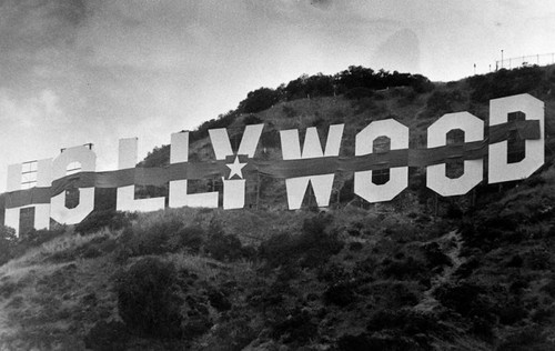 Hollywood sign belted