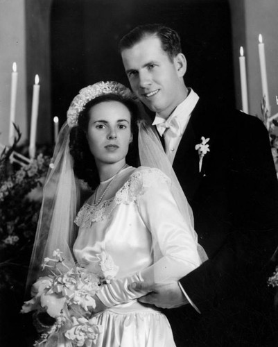 Councilman Kenneth Hahn's wedding portrait