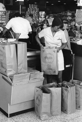 Bagging groceries at Ralphs