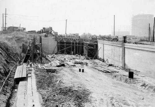 Ramona Freeway construction at Macy St. Bridge