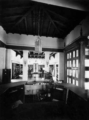 Front desk of the Wilmington Branch library