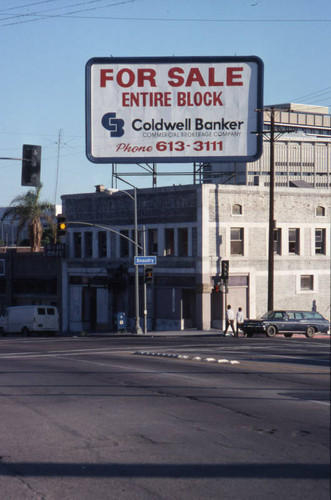 Intersection of Sunset Blvd. and Beaudry Avenue