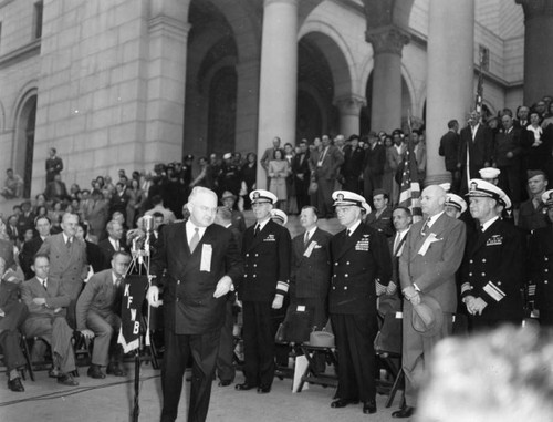 Navy Day celebration at Los Angeles City Hall