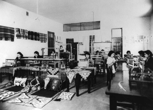 Weaving studio at Sherman Institute