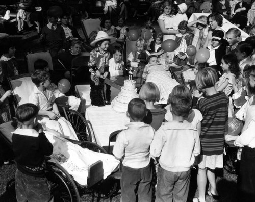 Birthday party at a children's hospital