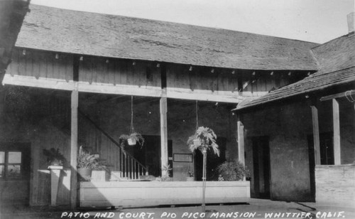 Pio Pico adobe courtyard