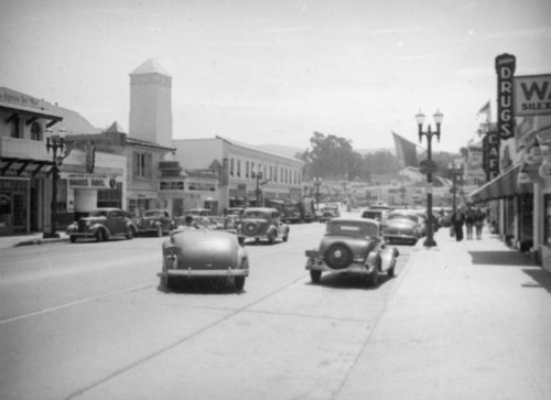 South on Coast Highway from Broadway, Laguna Beach