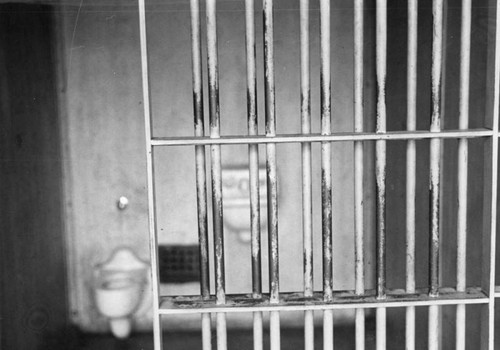 Cell in solitary confinement, L.A. City Jail