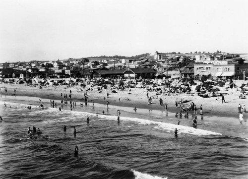 Day on the beach, Hermosa Beach, 1923