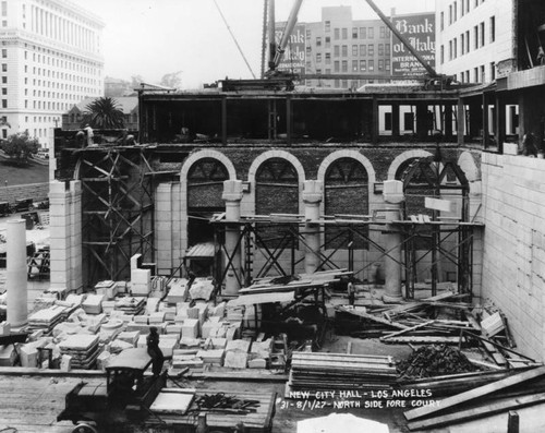 Los Angeles City Hall construction