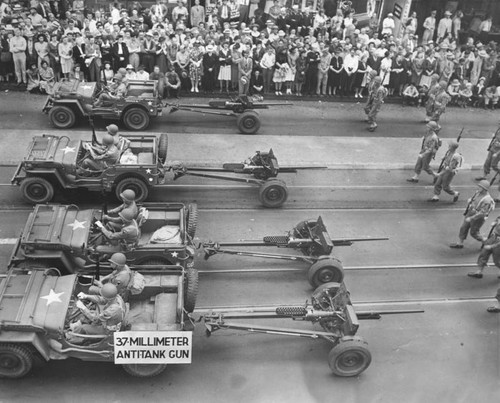 Anti tank guns displayed