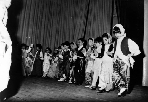 Children performing a traditional Turkish folk dance