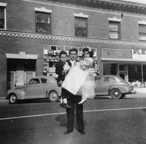 Mexican American groom on wedding day