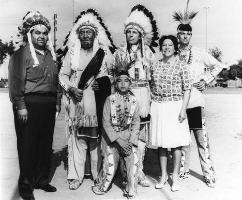 Iron Eyes Cody with friends and family