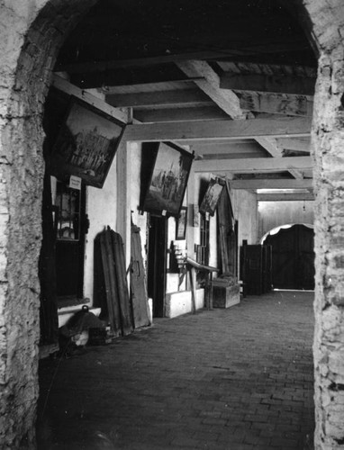 San Gabriel Mission interior, artifacts