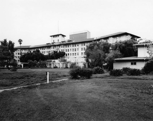 Ambassador Hotel grounds, south wing facade