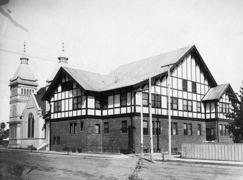 Exterior view of Methodist Church, Santa Monica