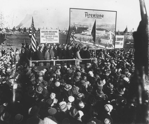 Firestone, ground breaking ceremonies