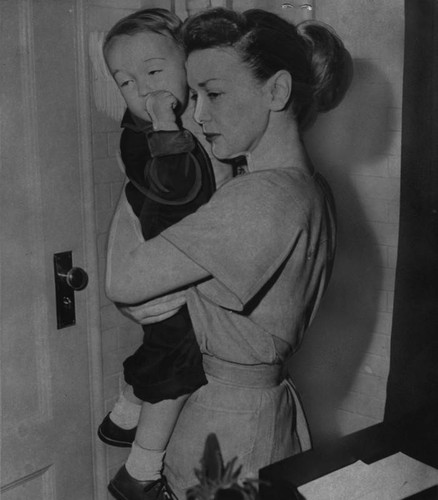 Barbara Graham says good-by to son