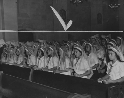 Orphanage children at funeral mass