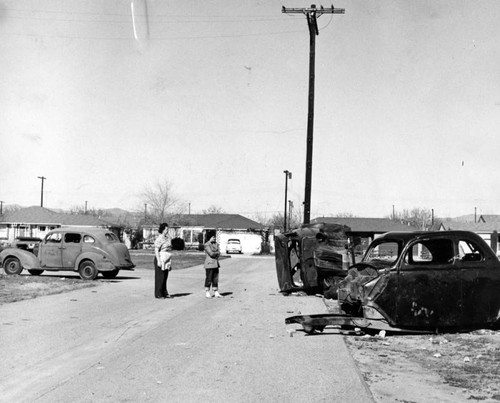 Junk-littered lot before, after Valley Times' story