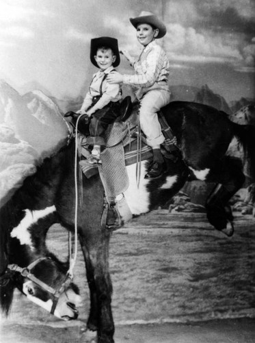 Two boys at Knott's Berry Farm