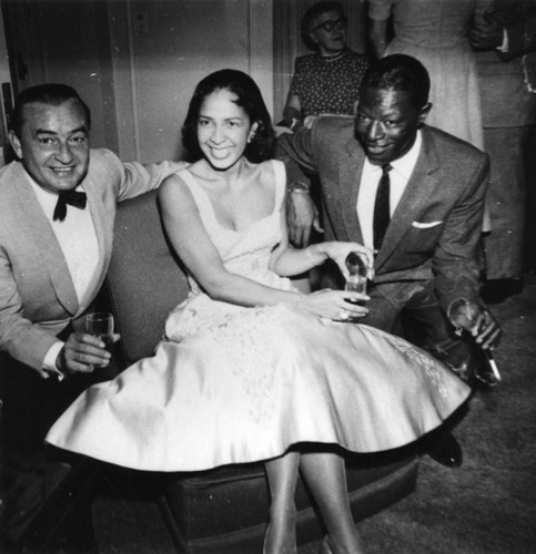 Nat King Cole and friends at party