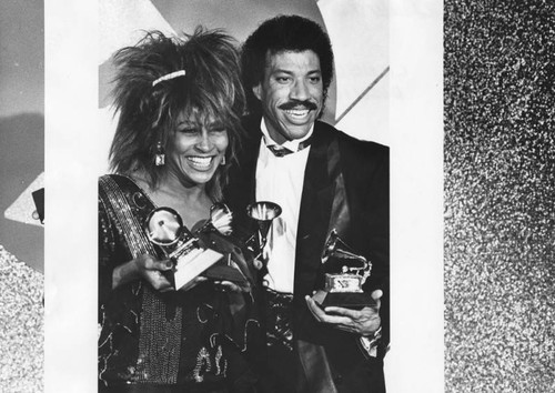 Tina Turner and Lionel Ritchie at Grammys