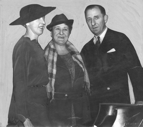 D.A. Buron Fitts with mother and sister