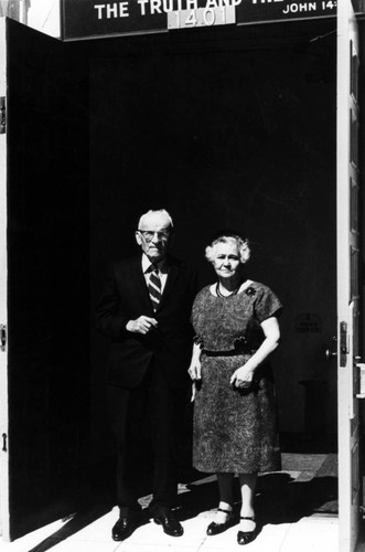 Karagozians in church doorway