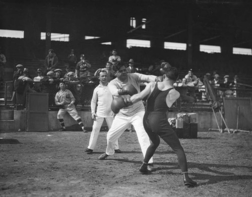 Babe Ruth boxing, view 1