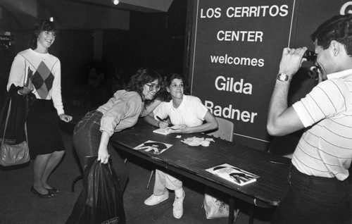 Gilda Radner at book signing